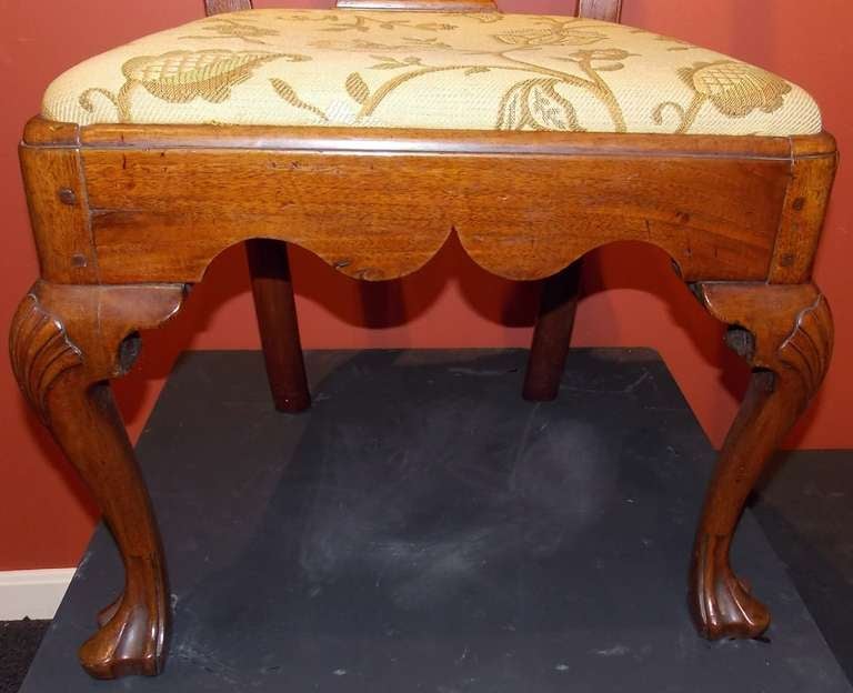 18th Century and Earlier Philadelphia Chippendale Walnut Dining Chair, circa 1760-1770