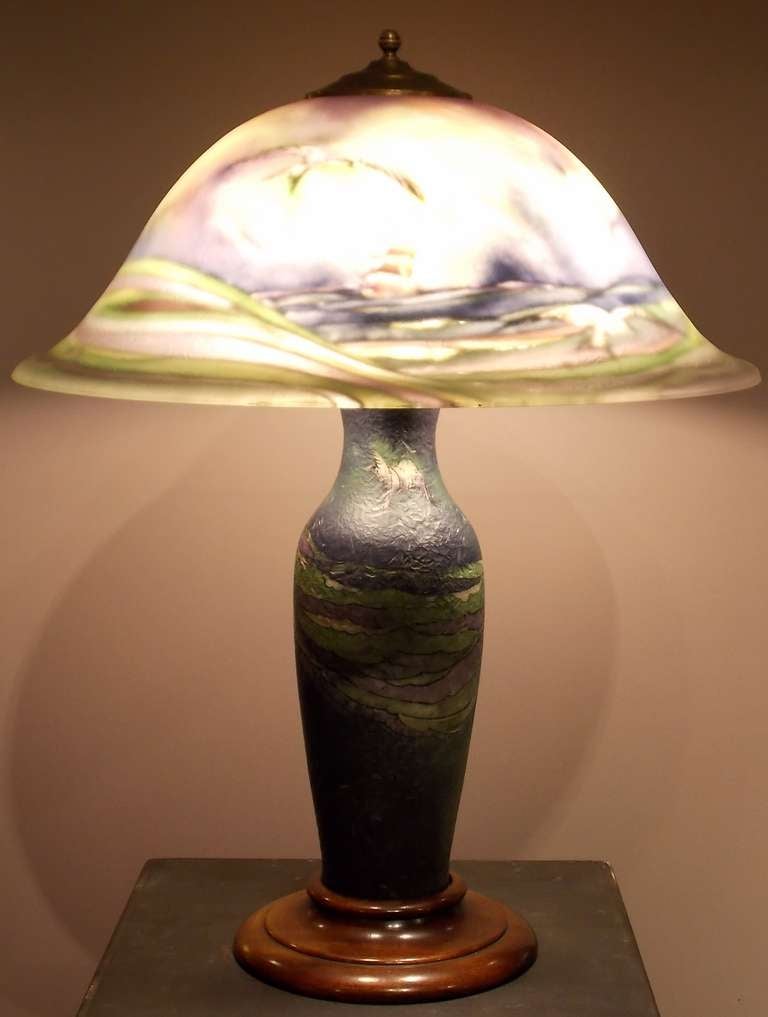pairpoint reverse painted lamp