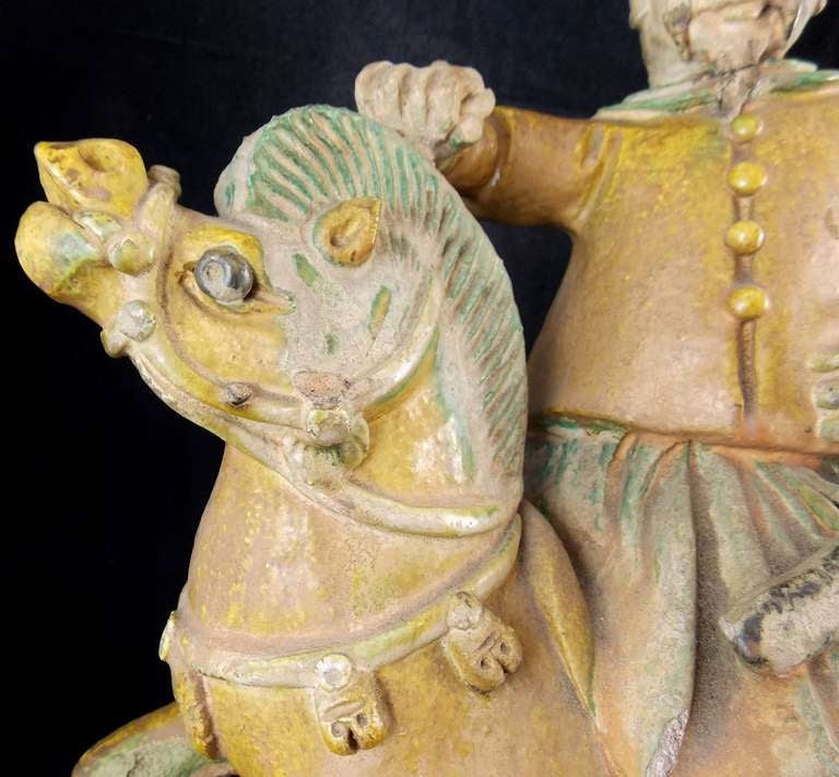 Ming Ridge Tile Fragment of Mongol Warrior Prince at 1stDibs