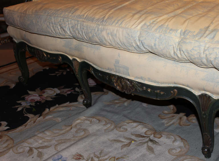 French Sofa with Toile Upholstery 1