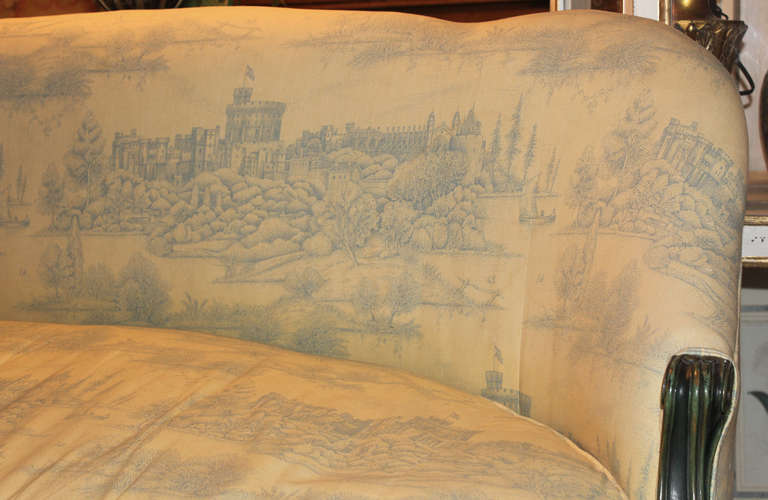 French Sofa with Toile Upholstery 2