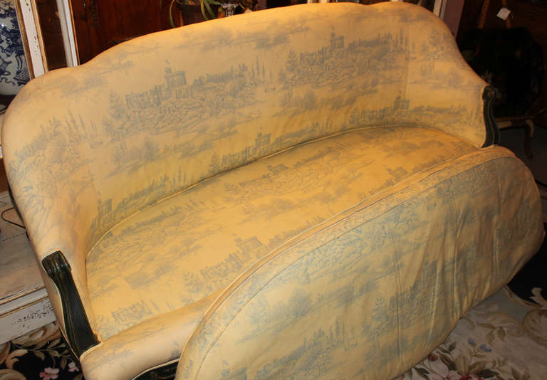 French Sofa with Toile Upholstery 3