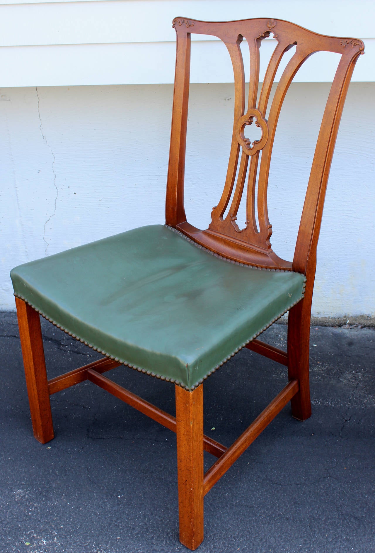20th Century Set of Eight Chippendale Style Mahogany Dining Chairs
