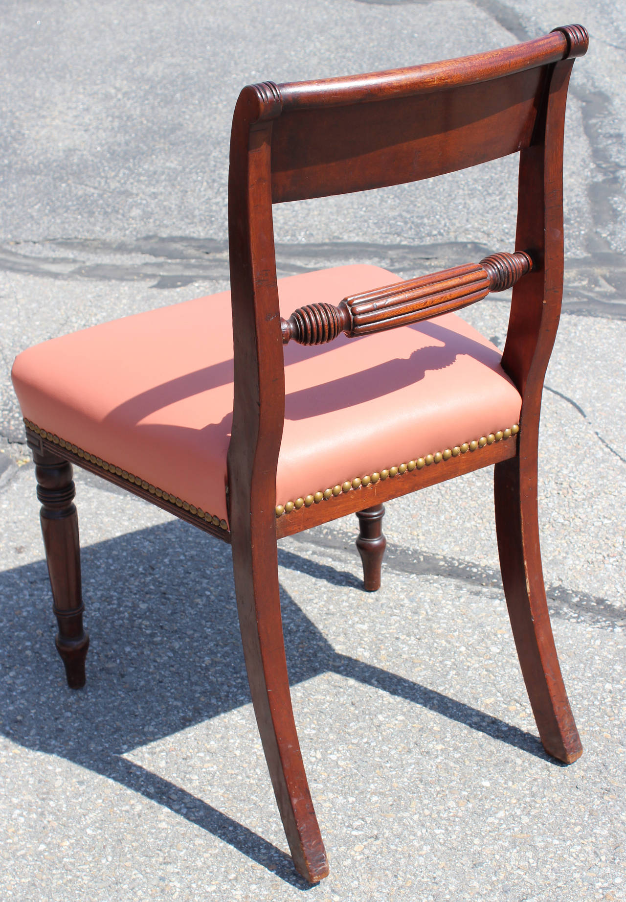 Set of 12 Regency Period Mahogany Upholstered Dining Chairs 1