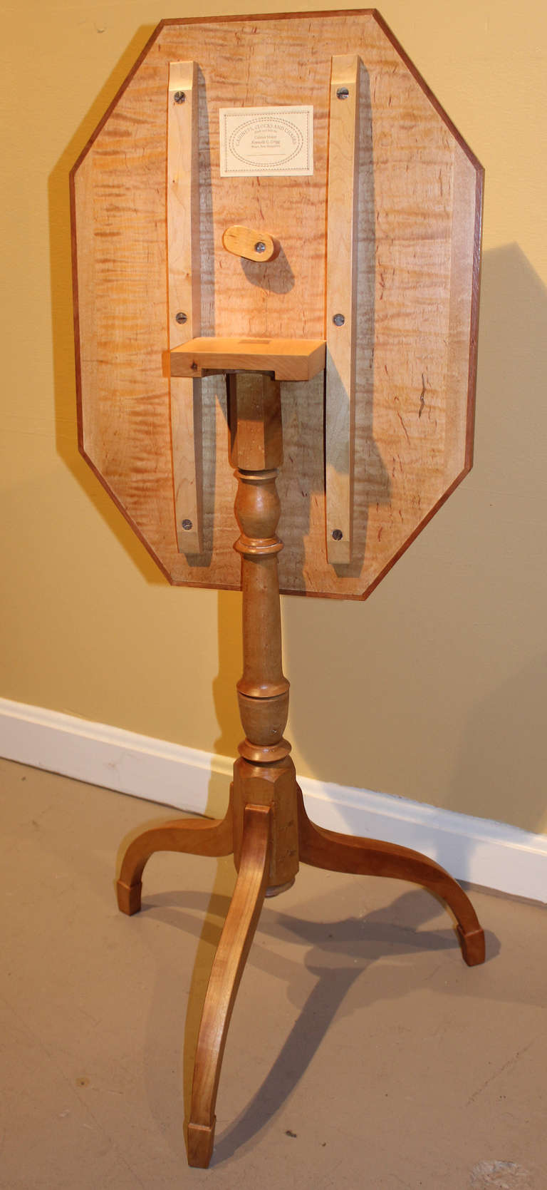 NH Bench Made Tilt Top Dunlap style Candle Stand 1