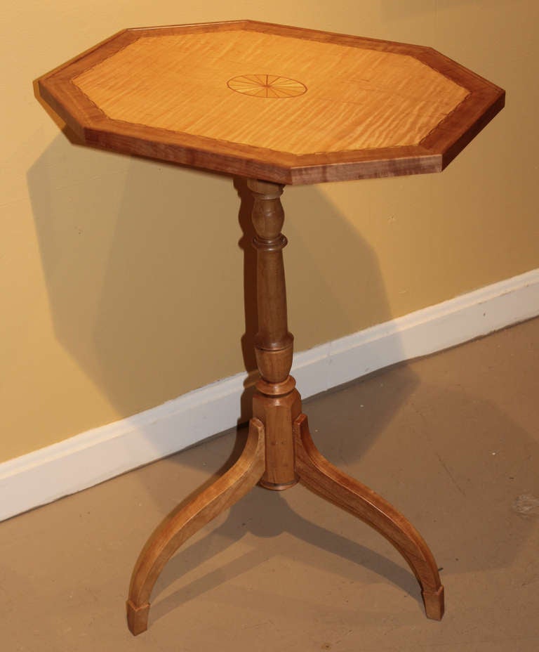 NH Bench Made Tilt Top Dunlap style Candle Stand 5