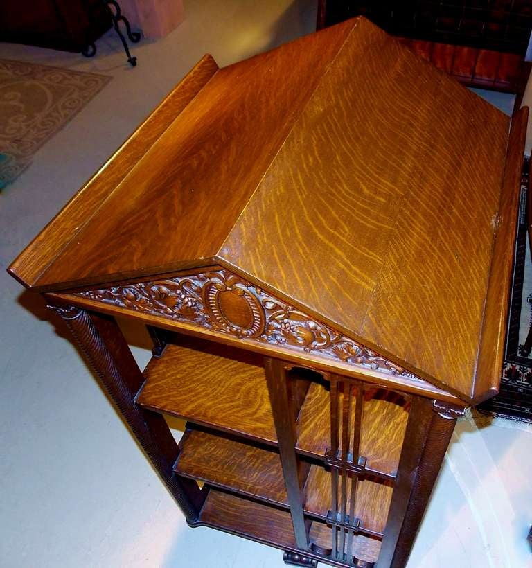 Oak 19th c. Revolving Bookcase