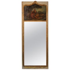 19th Century French Gilt Trumeau Mirror