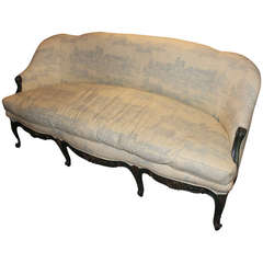 French Sofa with Toile Upholstery