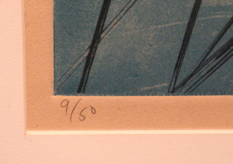 Lowell Blair Nesbitt Print Brooklyn Bridge, NYC, 1974 9/50 1