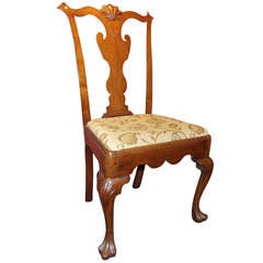 Antique Philadelphia Chippendale Walnut Dining Chair, circa 1760-1770