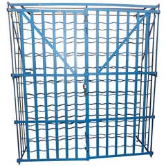Rigidex Depose French Enameled Metal Wine Rack c. 1930