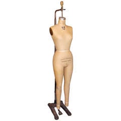 Vintage Wolf Hanging Full-Body Dress Form on Iron Stand