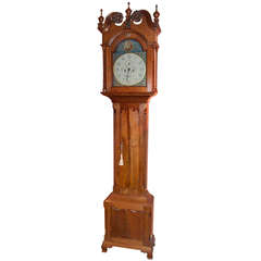 Antique Daniel Rose Walnut Case Tall Clock from Reading Pennsylvania  circa 1790