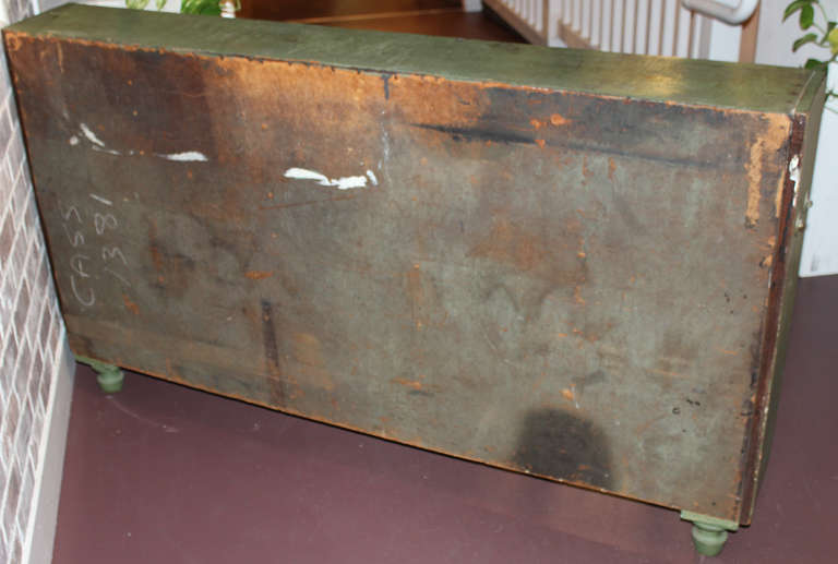 19th Century Twenty Drawer Apothecary Chest in Green Polychrome Paint 4