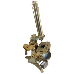 19th c. Andrew Ross Brass Microscope No. 334, London