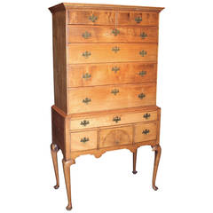 Tiger Maple Highboy or High Chest Attributed to Moses Hazen, circa 1785-1805 11