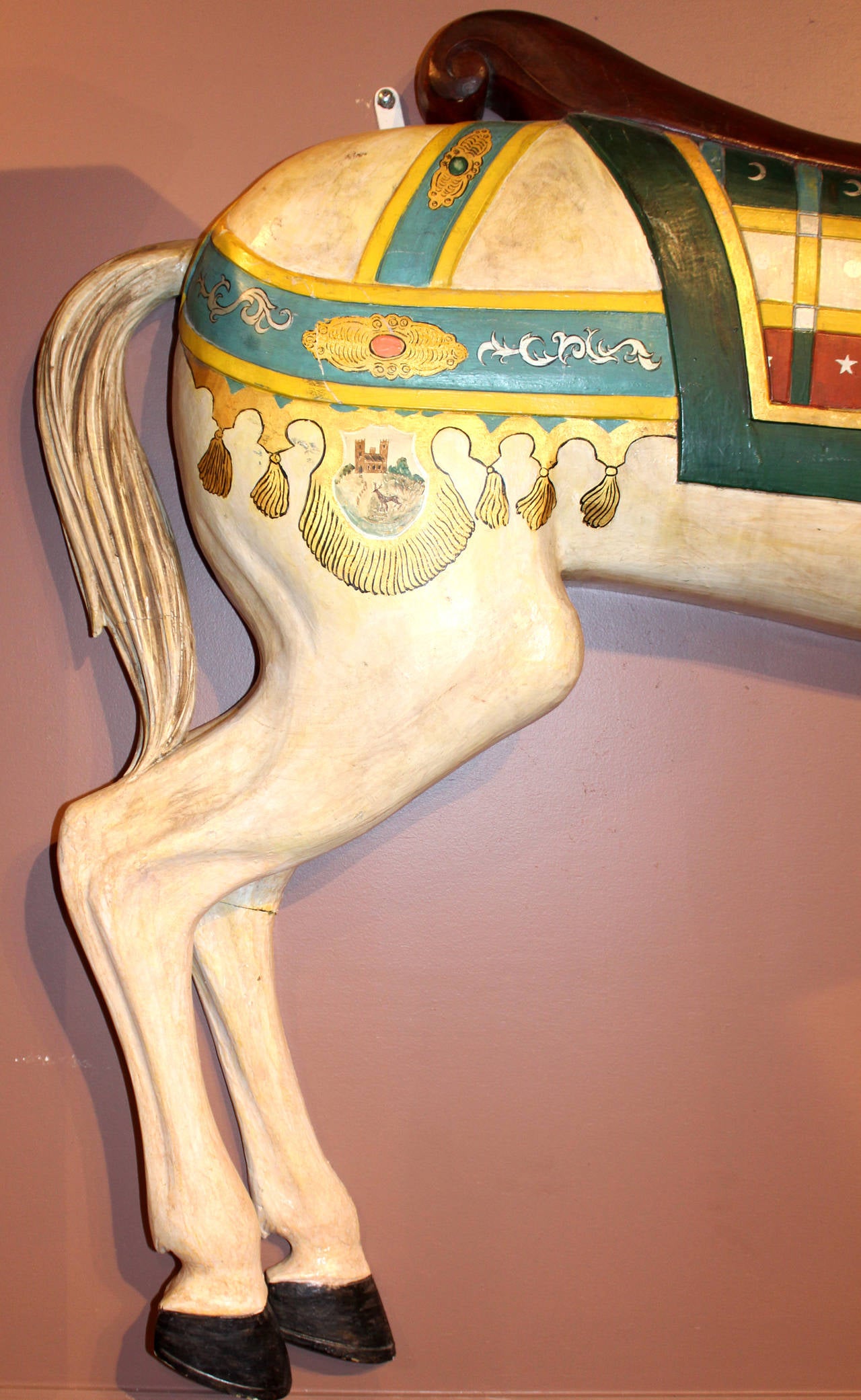 German Polychrome Decorated Carousel Prancer Horse attributed to Frederick Heyn