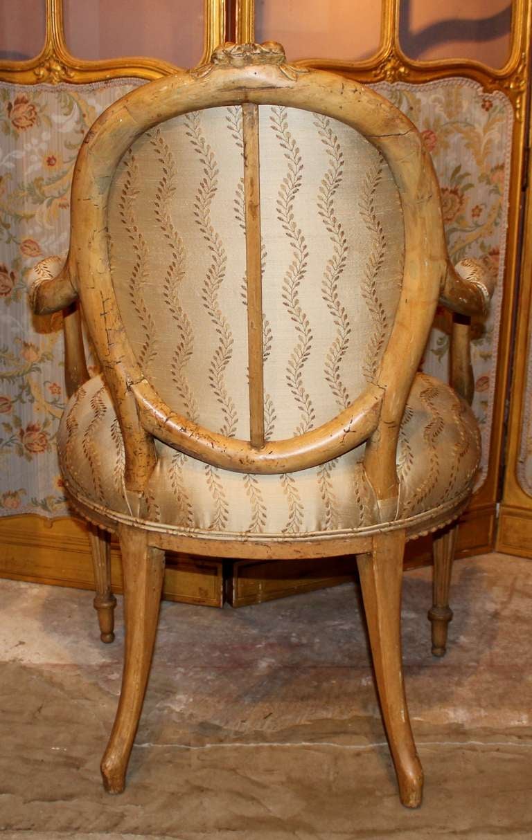 18th c. George III Arm Chairs in French taste In Good Condition In Milford, NH