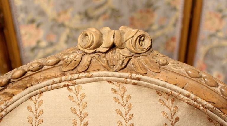 Beech 18th c. George III Arm Chairs in French taste