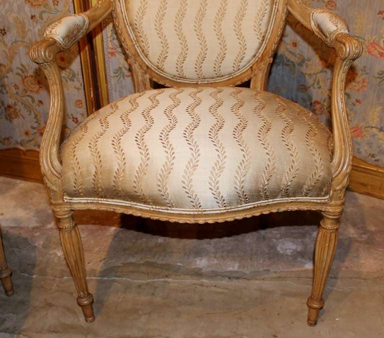18th c. George III Arm Chairs in French taste 1