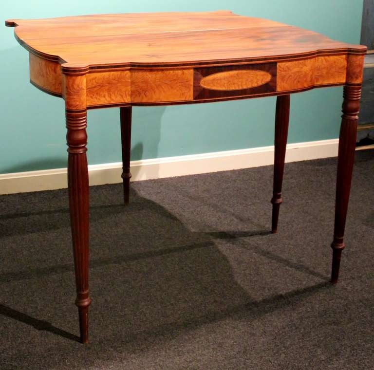 American 19th c. Federal Gaming Table of Portsmouth, NH origin
