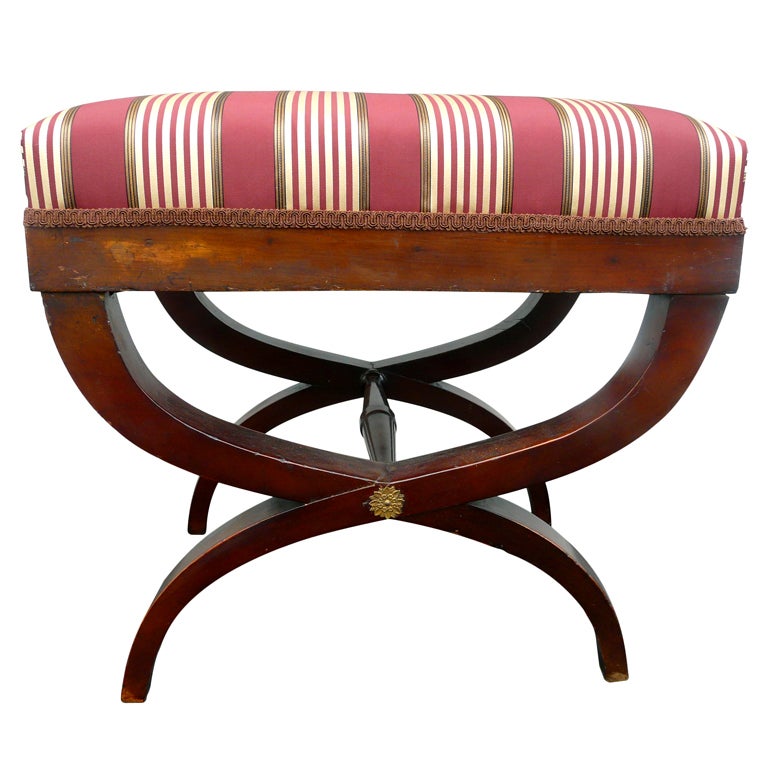 French Neoclassical Currule-Form Stool