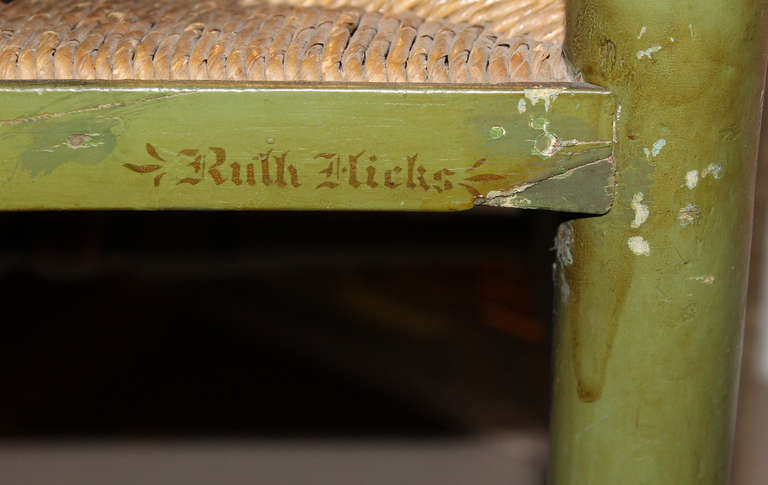 Exceptional Set of Six 19th c American Fancy Chairs Decorated by Ruth Hicks 5