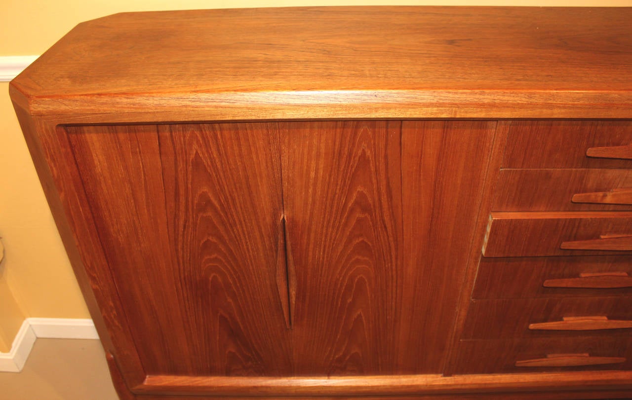 Danish Sideboard or Highboy Designed by Johannes Andersen, circa 1950s