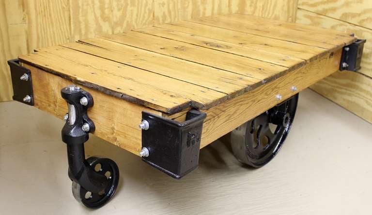 American Antique Factory Cart Coffee Table