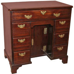 18th c Queen Anne English Kneehole Desk