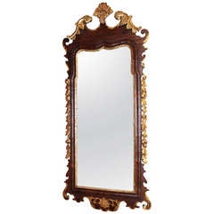 18th Century Chippendale Mahogany 
Gilt Mirror