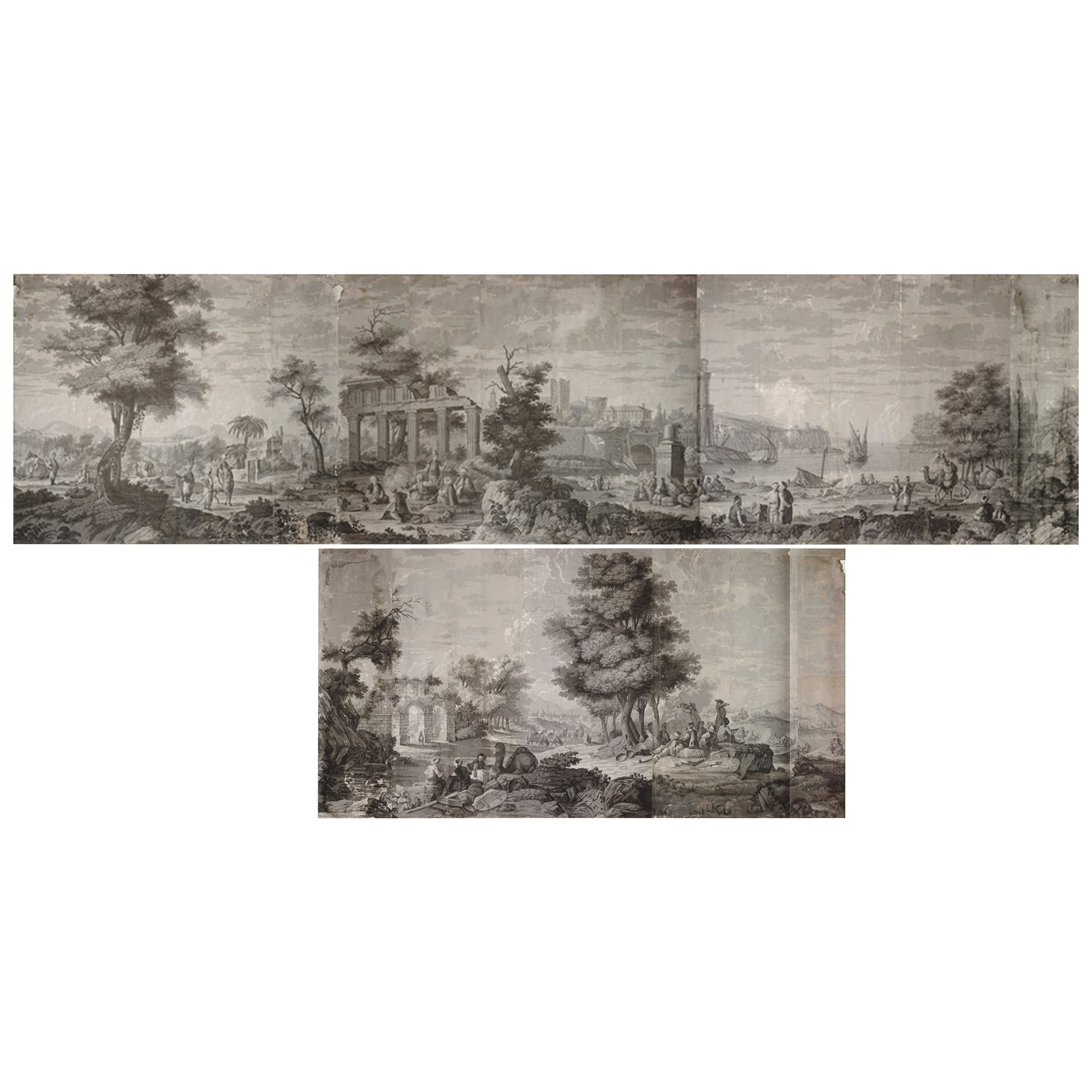 21 Wallpaper Panels, by Joseph Dufour Et Cie, After Comte de Choiseul-Gouffier