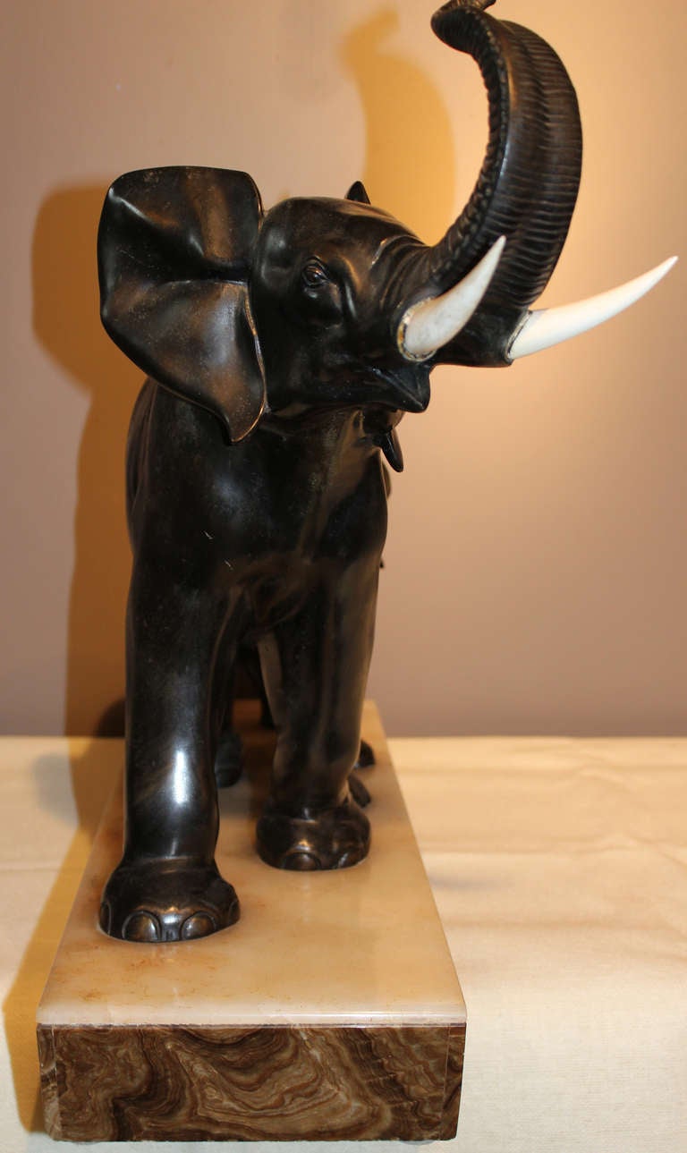 Irenee Rochard Art Deco Sculpture of Elephants 1