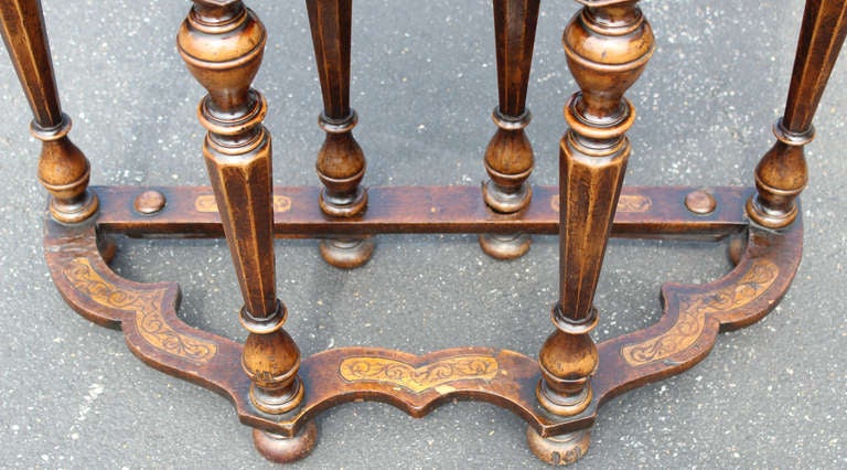Pair of 19th Century Diminutive English George II Style Walnut Game Tables 1