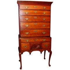 18th Century Connecticut Cherry Two-Part Highboy