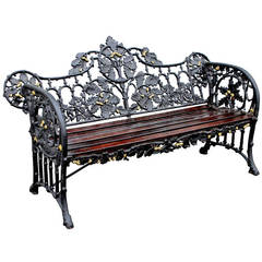 Antique 19th Century Iron Bench in the Manner of Coalbrookdale