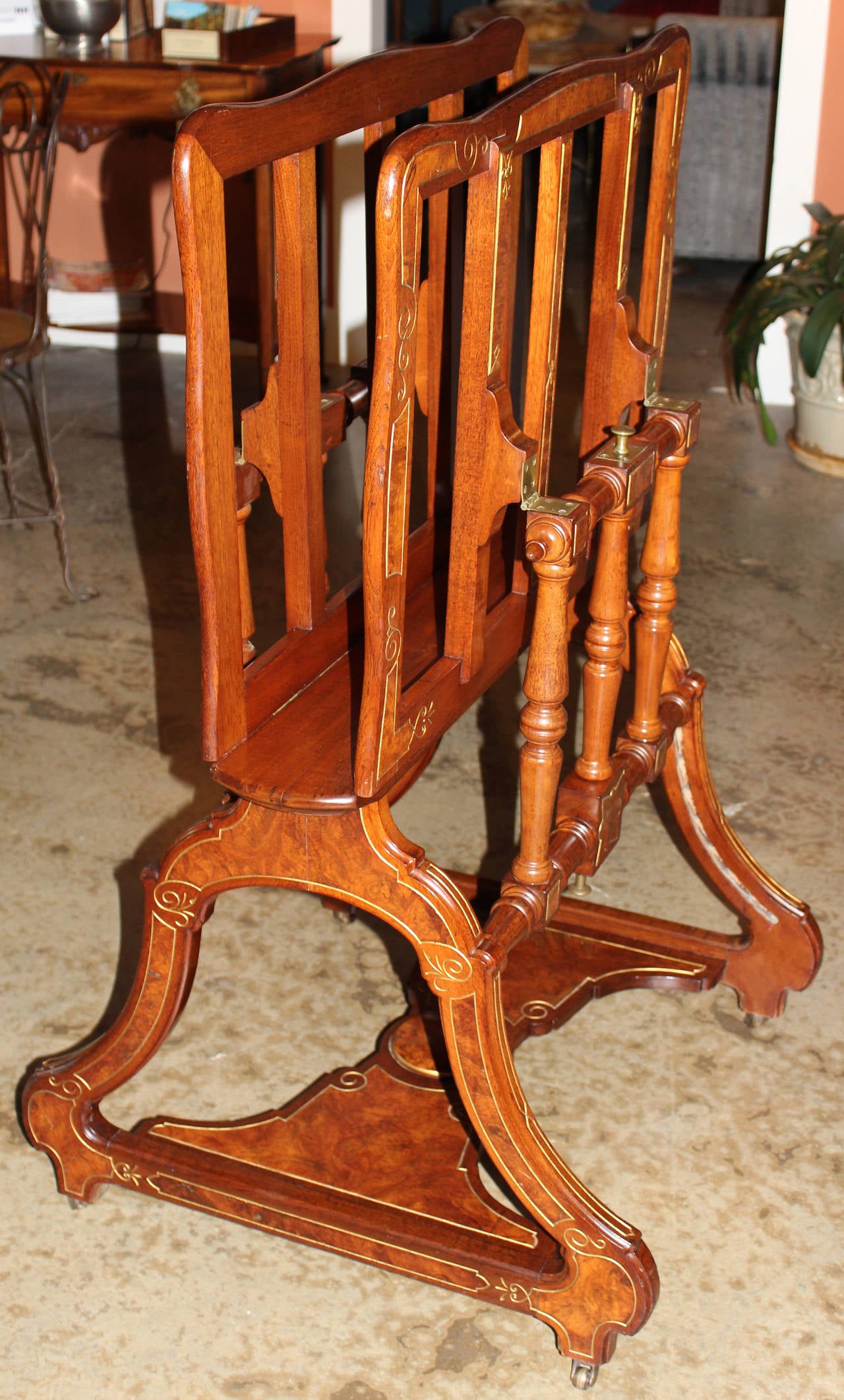 19th Century Aesthetic Period Mahogany Metamorphic Portfolio Stand or Easel, circa 1880