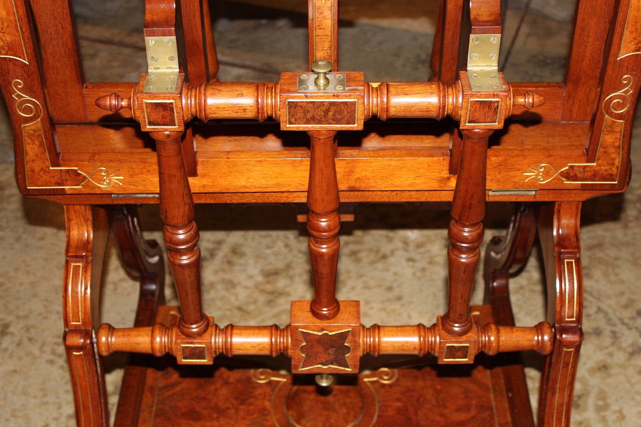 Aesthetic Period Mahogany Metamorphic Portfolio Stand or Easel, circa 1880 1