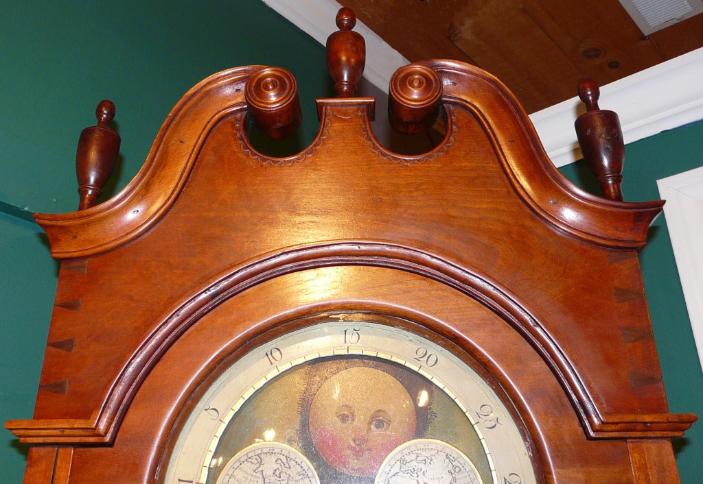 American Pennsylvania Cherry Tall Case Clock