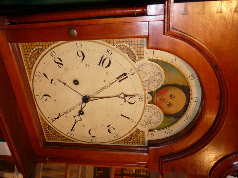 19th Century Pennsylvania Cherry Tall Case Clock