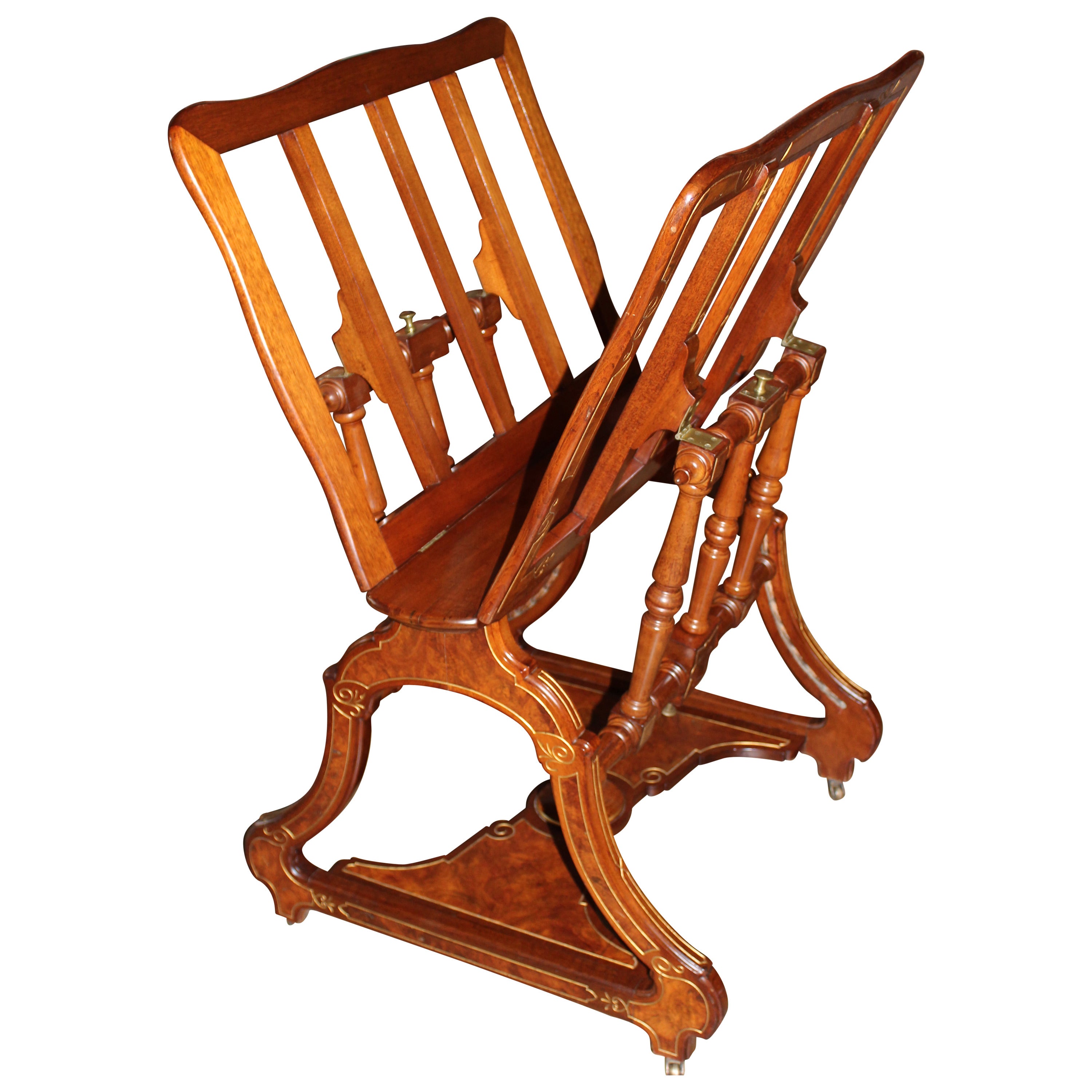 Aesthetic Period Mahogany Metamorphic Portfolio Stand or Easel, circa 1880