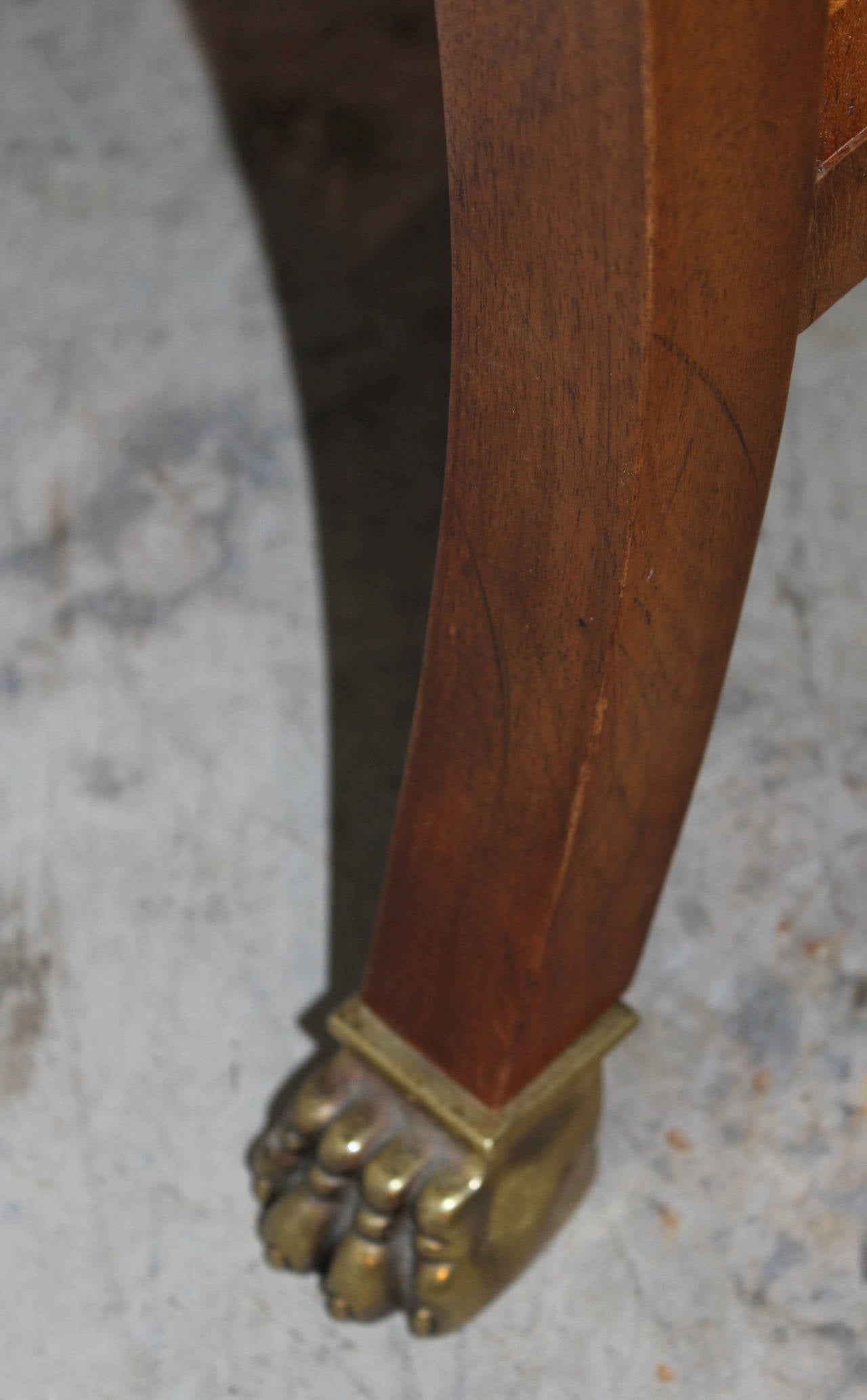 20th Century Baker Furniture Fruitwood and Mahogany Center Table with Pinwheel Inlay