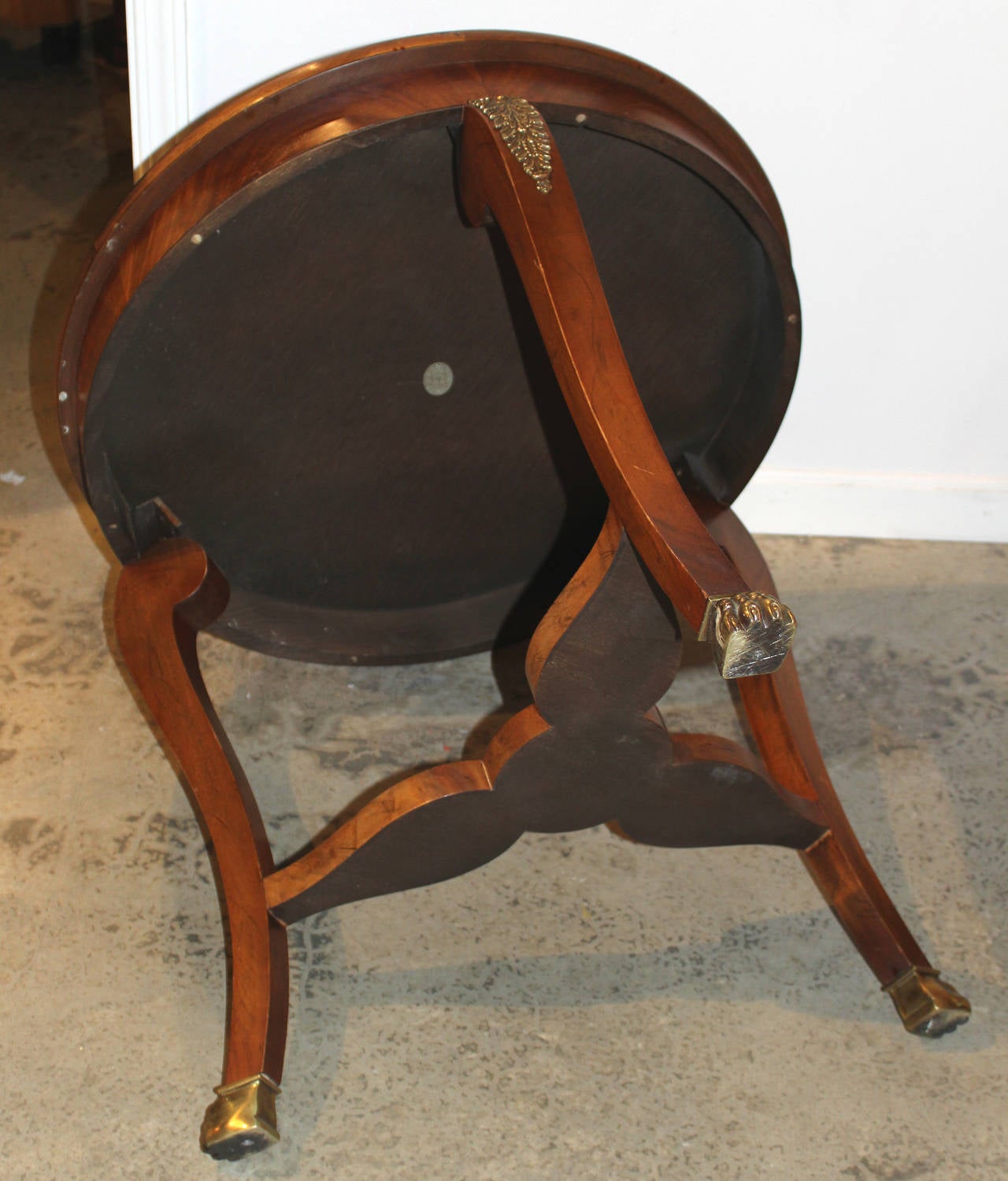Baker Furniture Fruitwood and Mahogany Center Table with Pinwheel Inlay 2