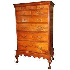 18th c Walnut Chest of Drawers on Frame