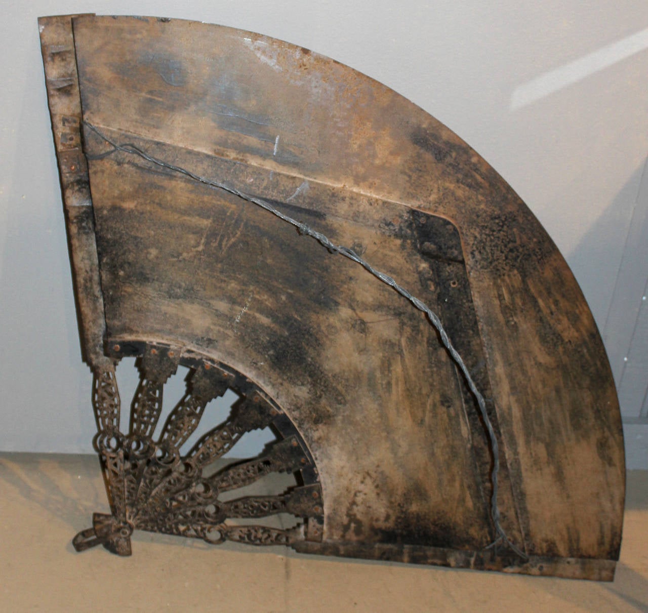 Metalwork Mirror in the Shape of a Folding Fan 2