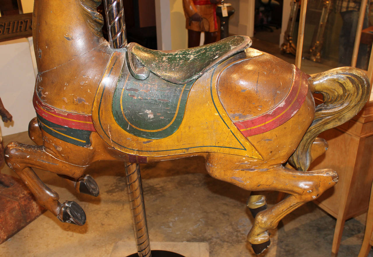 Early 20th Century Muller Carved Polychrome Carousel Horse from San Francisco 1