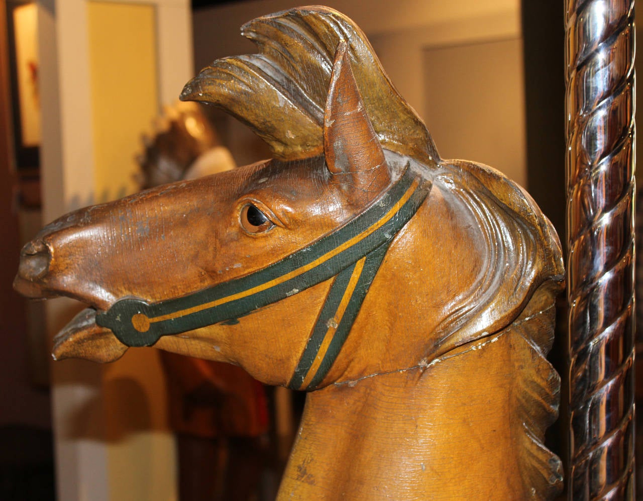 Early 20th Century Muller Carved Polychrome Carousel Horse from San Francisco 2