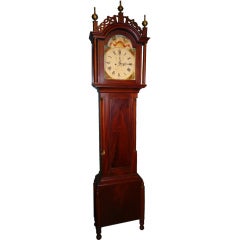 James Collins 8-Day Mahogany Tall Case Clock