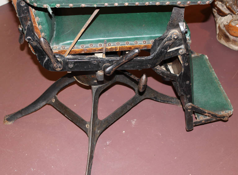 Iron Rare Medical Chair Featured in World's Fair in 1904